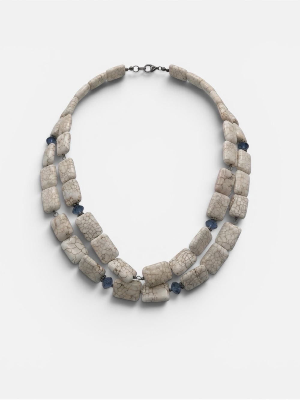 Double-Strand White Buffalo Artisan Necklace